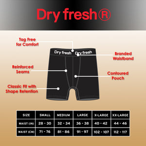 Dry fresh Performance Men’s Boxer Brief – 6 Pc Pack, Men’s Underwear Boxer Briefs, Soft & Comfortable Waistband, Anti-Chafing